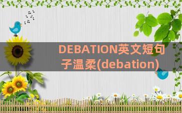 DEBATION英文短句子温柔(debation)